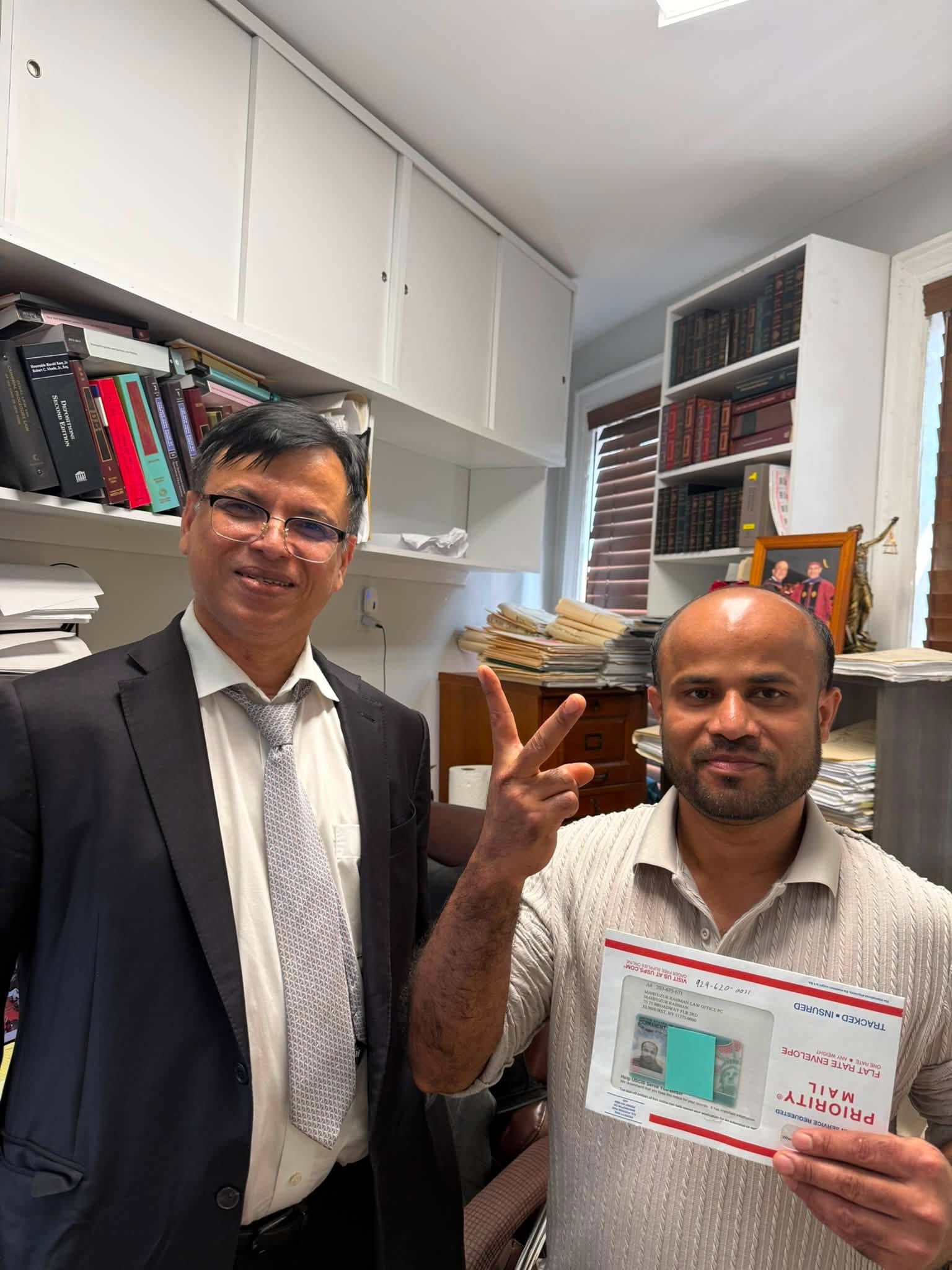 Family Petition Green Card Handed Over